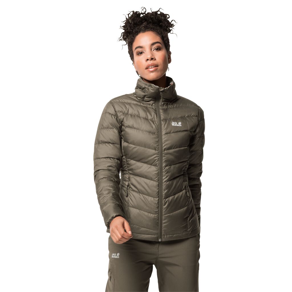 Jack Wolfskin HELIUM PEAK πουπουλενια μπουφαν γυναικεια γκρι | GR4350433